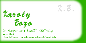 karoly bozo business card